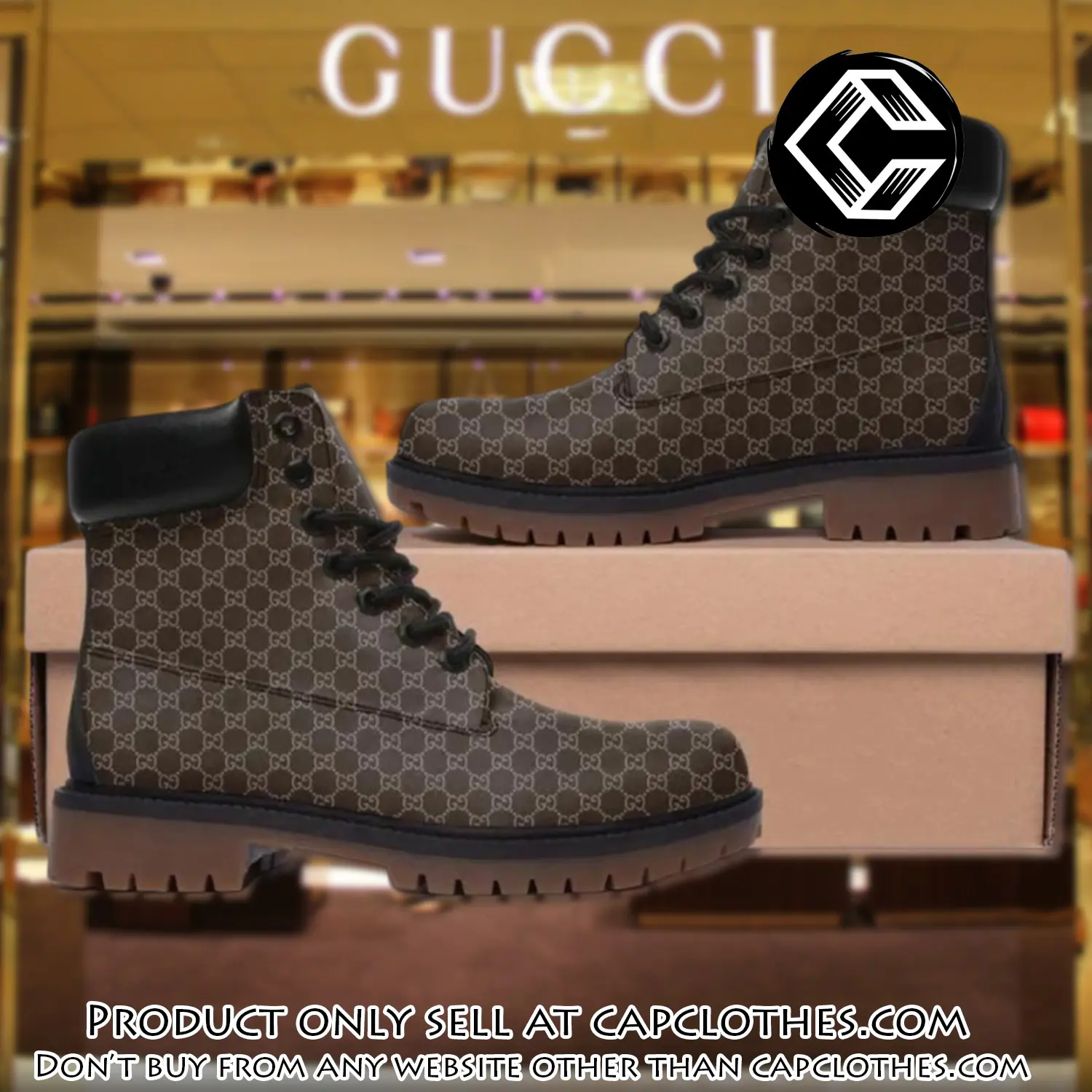 Gucci brown luxury brand boots premium gifts for men women cc4451365
